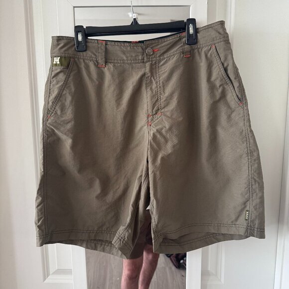 Men's Howler Bros Flat Front Shorts Size 35 Color Taupe - Picture 1 of 3